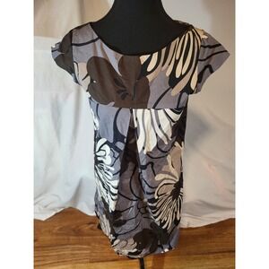 Zara Woman Size XS Mod Style Brown Floral Dress